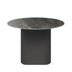 Santos 120cm Round Gloss Grey Ceramic Dining Table Santos 120cm Round Gloss Grey Ceramic Dining Table