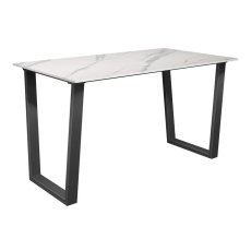Nino 140 x 80cm Dining Table Matt White Ceramic Dining Table Nino 140 x 80cm Dining Table Matt White Ceramic Dining Table