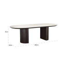 Ritz 240 x 110cm Dining Table by Richmond Interiors Ritz 240 x 110cm Dining Table by Richmond Interiors