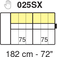 Tuniz LHF 1 Arm 3 Seater Module 182cm (No Recliner) by Marinelli Home Tuniz LHF 1 Arm 3 Seater Module 182cm (No Recliner) by Marinelli Home