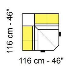 Tuniz 116 x 116cm Corner Module 75cm by Marinelli Home Tuniz 116 x 116cm Corner Module 75cm by Marinelli Home