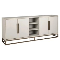 Whitebone Brass 225cm 4 Door Sideboard by Richmond Interiors Whitebone Brass 225cm 4 Door Sideboard by Richmond Interiors
