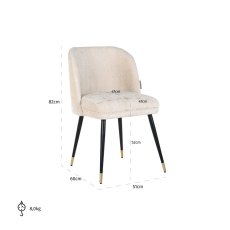 Alicia White Chenille Dining Chair by Richmond Interiors Alicia White Chenille Dining Chair by Richmond Interiors
