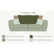 Nova 3 Seater Sofa (Pillow Back) by Alstons Nova 3 Seater Sofa (Pillow Back) by Alstons