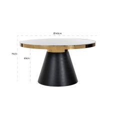 Odin 140cm Round Dining Table by Richmond Interiors Odin 140cm Round Dining Table by Richmond Interiors