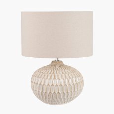 Cassius Warm White Textured Glazed Lamp Cassius Warm White Textured Glazed Lamp
