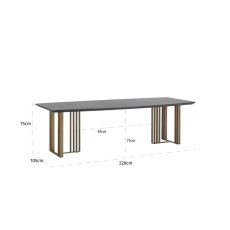Maverick 220 x 105cm Dining Table (Charcoal) by Richmond Interiors Maverick 220 x 105cm Dining Table (Charcoal) by Richmond Interiors