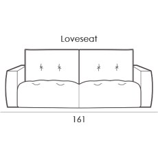 Gravina Loveseat - Slim Arm Version (161cm) by Italia Living Gravina Loveseat - Slim Arm Version (161cm) by Italia Living