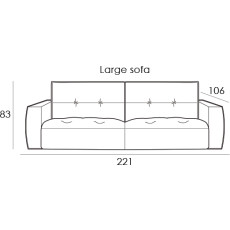 Gravina Large Sofa - Slim Arm Version (221cm) by Italia Living Gravina Large Sofa - Slim Arm Version (221cm) by Italia Living