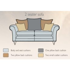 Ohio 2 Seater Sofa (Pillow Back) by Alstons Ohio 2 Seater Sofa (Pillow Back) by Alstons