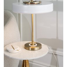 Tarbet Table Lamp In White Tarbet Table Lamp In White