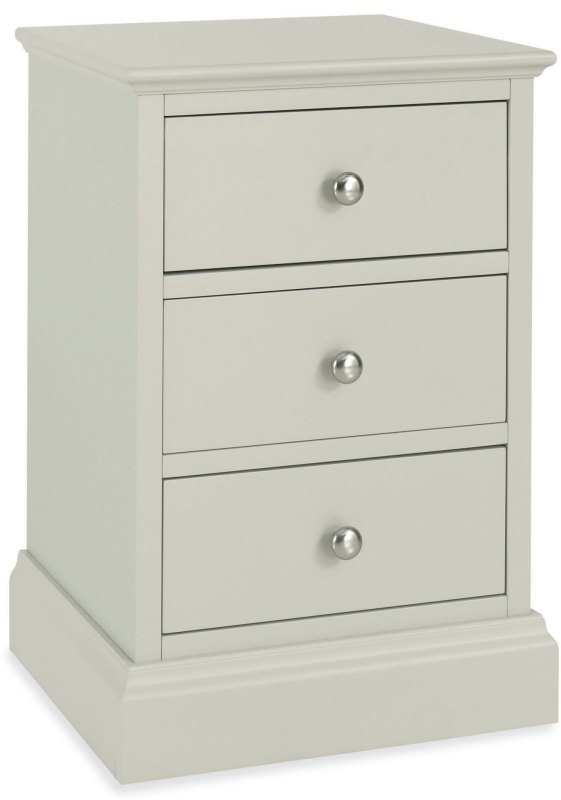 Ashby Soft Grey 3 Drawer Nightstand