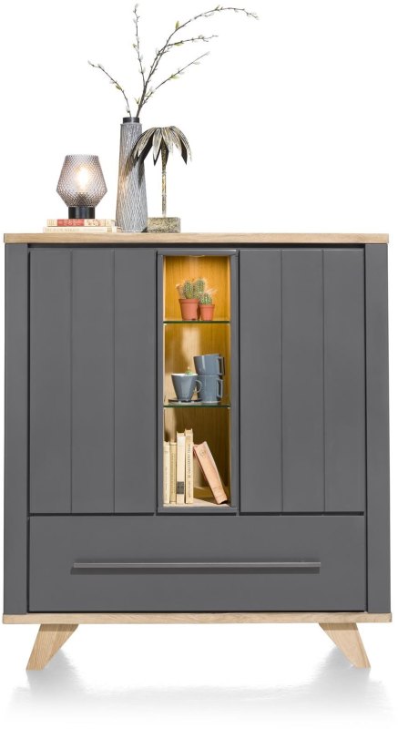 Jardin Highboard with LED Lighting (Anthracite) by Habufa