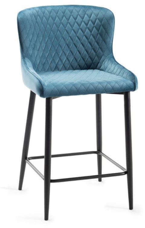 Cezanne Dining Chair (Petrol Blue Velvet) by Bentley Designs