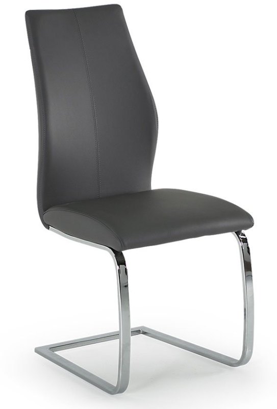 Elis Dining Chair (Grey & Chrome)