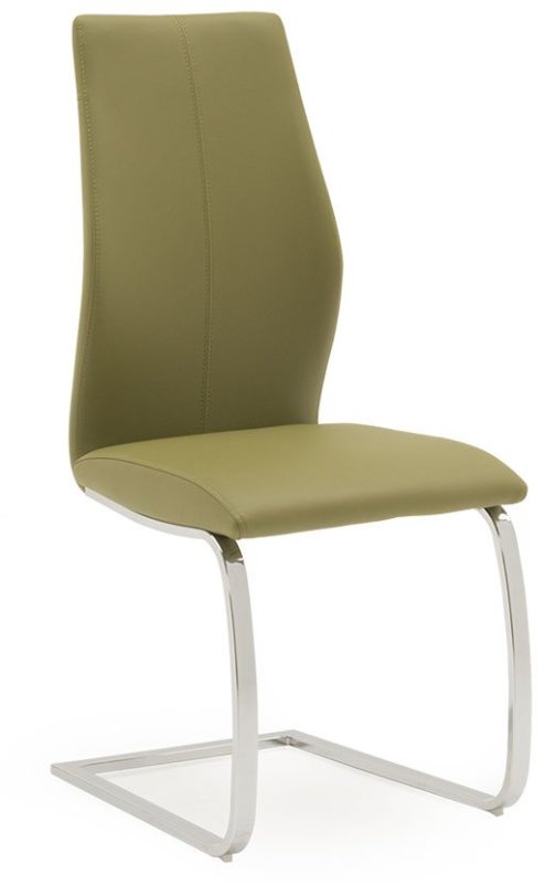Elis Dining Chair (Olive & Chrome)