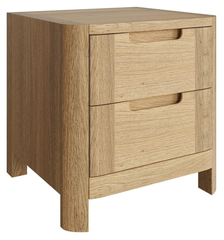 Luna Bedside Chest of 2 Drawers by TCH