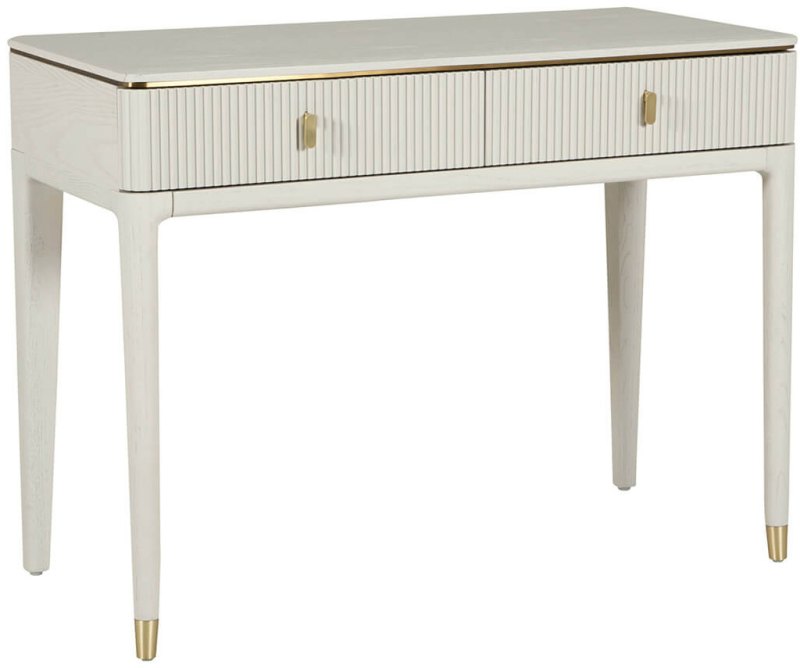 Leotta 2 Drawer Dressing Table (Stone) by Vida Living Leotta 2 Drawer Dressing Table (Stone) by Vida Living