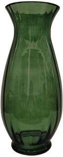 30cm Green Ridges Glass Vase 30cm Green Ridges Glass Vase