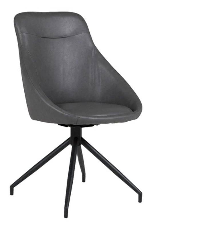 Hendrix Dining Chair (Grey PU Leather) by Vida Living Hendrix Dining Chair (Grey PU Leather) by Vida Living