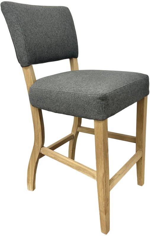 Claremont Bar Stool (Grey Fabric) Claremont Bar Stool (Grey Fabric)