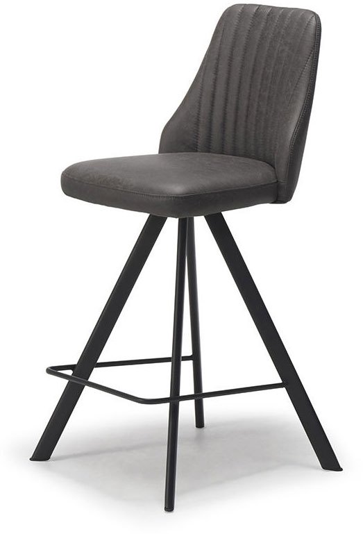 Austin Counter Stool (Dark Grey Faux Leather) by Kesterport Austin Counter Stool (Dark Grey Faux Leather) by Kesterport