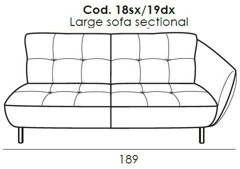 Seville Large Sofa 1 Arm (RHF) by Italia Living Seville Large Sofa 1 Arm (RHF) by Italia Living