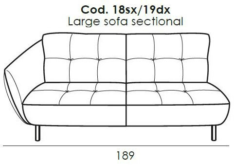 Seville Large Sofa 1 Arm (LHF) by Italia Living Seville Large Sofa 1 Arm (LHF) by Italia Living