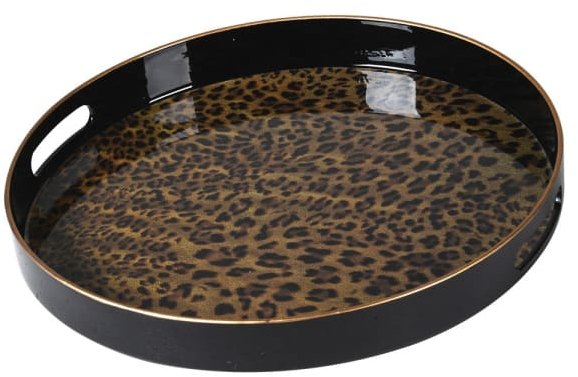 Round Leopard Tray Round Leopard Tray