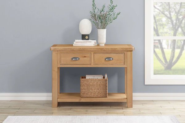 Queensbury Oak Small Console Table Queensbury Oak Small Console Table