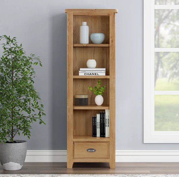 Queensbury Oak Slim Bookcase Queensbury Oak Slim Bookcase