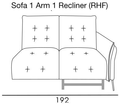 Bolzano Sofa 1 Arm 1 Recliner (RHF) by Italia Living Bolzano Sofa 1 Arm 1 Recliner (RHF) by Italia Living