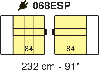 Tuniz 3 Seater 232cm Sofa (with Electric Recliners) by Marinelli Home Tuniz 3 Seater 232cm Sofa (with Electric Recliners) by Marinelli Home