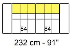 Tuniz 3 Seater 232cm Sofa by Marinelli Home Tuniz 3 Seater 232cm Sofa by Marinelli Home