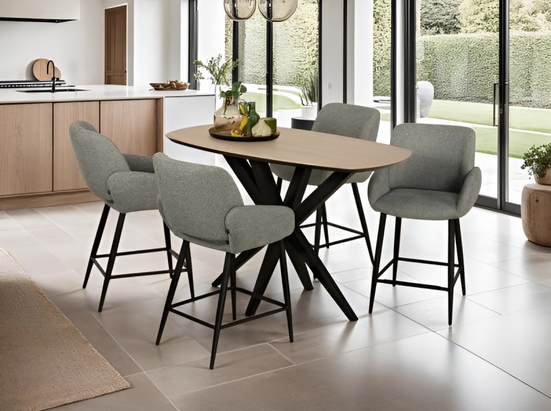 Neville W160 x D80cm Bar Table (Danish Oval Version) by MaxFurn Neville W160 x D80cm Bar Table (Danish Oval Version) by MaxFurn