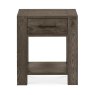 Turin Dark Oak Lamp Table With Drawer