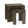 Turin Dark Oak Nest of Lamp Tables by Bentley Designs