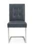 Tivoli Upholstered Cantilever Chair - Mottled Black Faux Leather