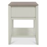 Bergen Grey Washed Oak & Soft Grey Lamp Table with Drawer