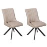 Pair of Allison Dining Chairs (Taupe PU)