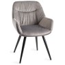 Dali Dining Chair (Grey Velvet) by Bentley Designs