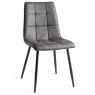 Loft Dining Chair (Dark Grey Faux Leather) by Bentley Designs