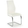 Elis Dining Chair (White & Chrome)