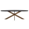 Blackbone 130cm Oval Dining Table (Brass Collection) by Richmond Interiors