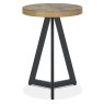 Ellipse Rustic Oak Round Lamp Table