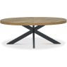Ellipse Rustic Oak Oval Coffee Table