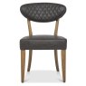 Ellipse Rustic Oak Upholstered Chairs (Old West Vintage Fabric)