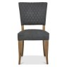 Logan Rustic Oak Upholstered Chairs (Dark Grey Fabric)