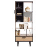 Avalon Bookcase with 1 Door, 1 Drawer & 5 Niches by Habufa