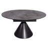 Alonsoe 85cm-136cm Ceramic Swivel Extending Dining Table (Matt Grey)